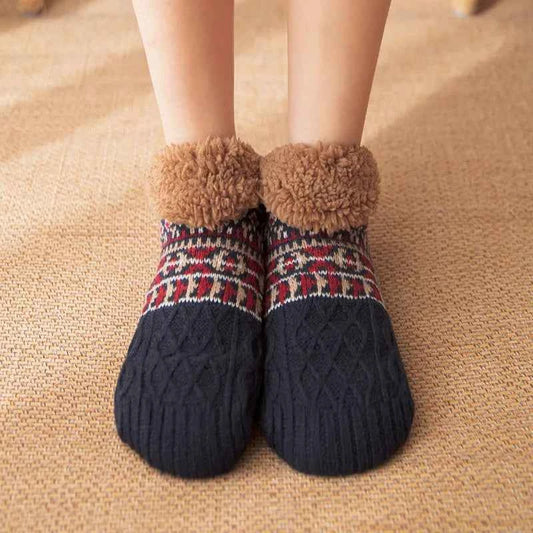 Super Warm Winter Non-slip Floor Socks Women Men Snow Socks Sleep Carpet Slippers Socks Women Velvet Boot Unsiex Home Wear