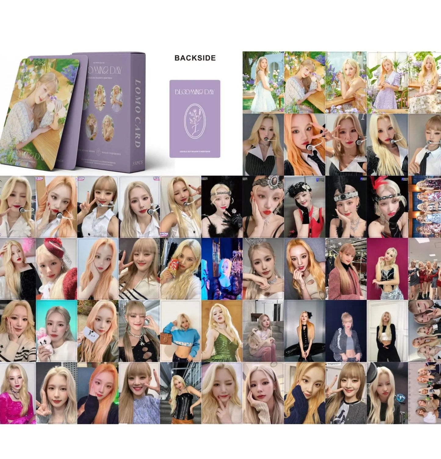 KPOP 55cards/set (G) I-DLE Album Card I FEEL Album GIDLE Ye Shuhua MINNIE Printed Photo Card LOMO Card Gift For Girls Collection SS69