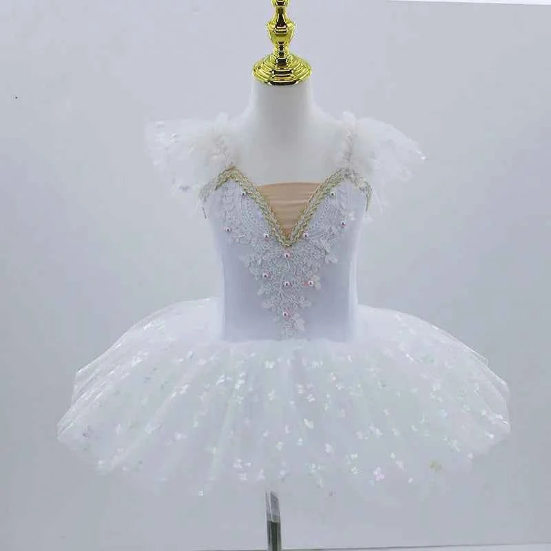 New Professional Ballet Tutu Girls White  Platter Pancake Tutu Ballerina Party Dress Adult Women Child Kids Ballet Dance Costume