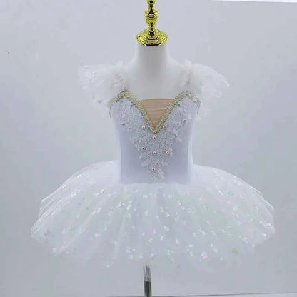 New Professional Ballet Tutu Girls White  Platter Pancake Tutu Ballerina Party Dress Adult Women Child Kids Ballet Dance Costume