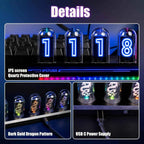 Night Light DIY Nixie Tube Clock Kit Simulation, Digital Clock APP Time Calibration, 3 Light Mode, 12/24h Display IPS