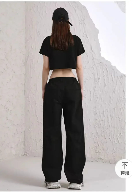 Crop Navel Baring Sport T-shirt Cotton Kpop BP Concert T-Shirts Fashion Summer Clothes Women Pink Clothes Sport Short Sleeves SS69