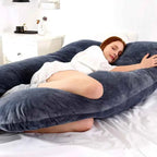 Soft Fleece Pregnant Pillow Gravida U Type Lumbar Pillow Multi Function Side Protect Cushion for Pregnancy Women Dropshipping