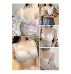 French Lace Bra for Women Big Chest Appears Small Push-up Bra Breast Collection Top Up Anti Sagging Large Size Lingerie GT8907