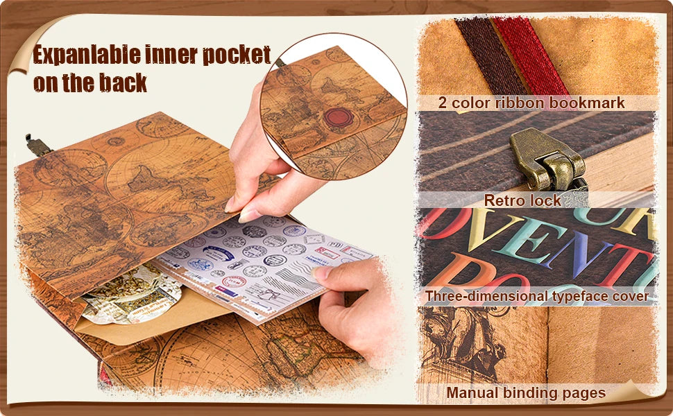 Our Adventure Book 146 Page DIY Handmade Photo Album Scrapbook Retro Kraft Album Anniversary Wedding Memory Mother's Day Gift SS69