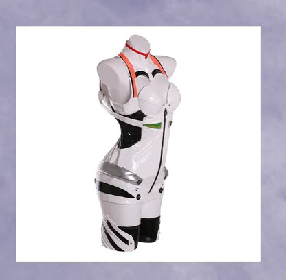 Ayanami Rei Anime Cosplay Costume Set with Shoulder Armor and Wig