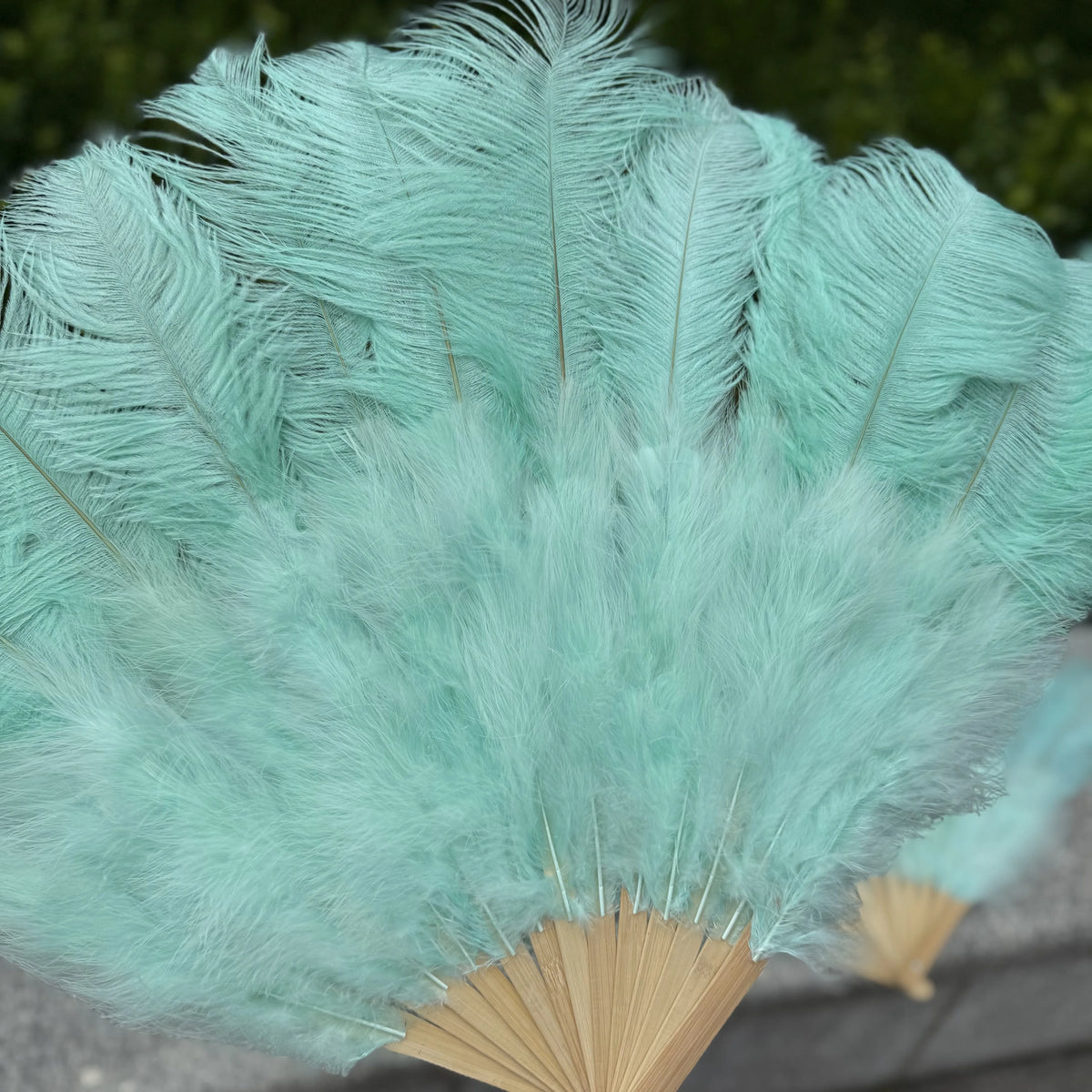 Large Ostrich Feather Fan 130cm - Carnival & Stage Performance