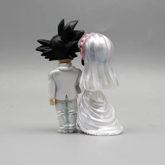 Dragon Ball Anime Figure Son Goku Figures Goku Chichi Wedding Scene Series 9cm Q-Version Figurine Statue Pvc GK Decoration Gifts SS69