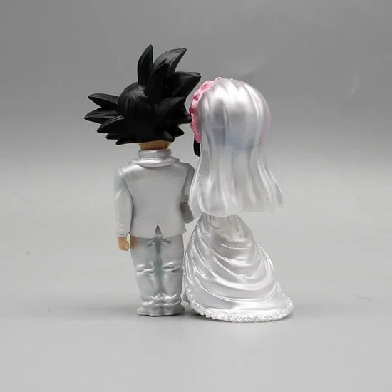 Dragon Ball Anime Figure Son Goku Figures Goku Chichi Wedding Scene Series 9cm Q-Version Figurine Statue Pvc GK Decoration Gifts SS69