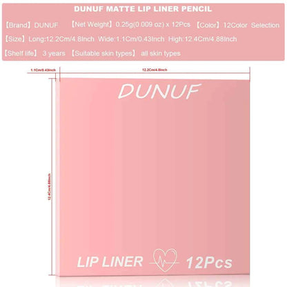 Lip Liner Lipstick Set, Waterproof Matte Durable  Non-sticky Non-transfer, Deep Red, Dusty Rose, Nude, Y2K Makeup Christmas