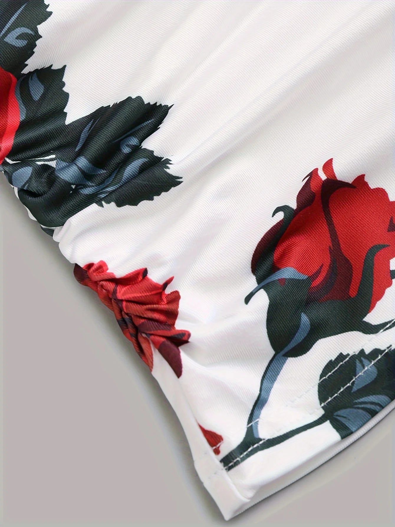 2024 spring and summer Europe and the United States new women's rose print pleated suspenders butterfly lace cross vest. SS69