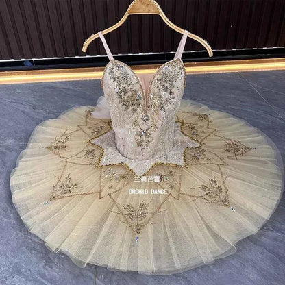 BT01574 high quality tailored Fairy doll swan lake  gradient champange performance Wear Ballet Tutu Costumes