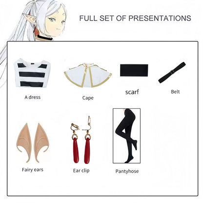 Anime Frieren Cosplay Costume Frieren: Beyond Journey's End Cosplay Frieren Dress Women Halloween Witch Costume Frieren Cosplay