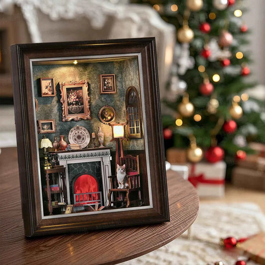 Book Nook Kit Tailor's Shop DIY 3D Wooden Puzzle Dollhouse Photo frame ornament Model Bookend Building Home Decoration