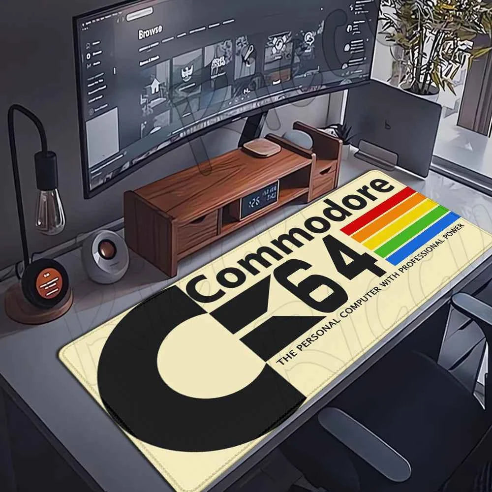 Keyboard Mouse Pad Commodore 64 Mousepad Xxl Non-slip Lockedge Minimalism Office PC Accessories XL Gaming Large Desk Cabinet Pad