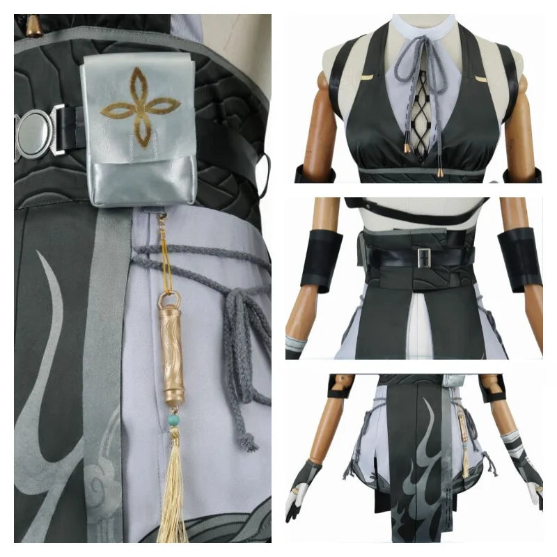 Wuthering Waves Rover Cosplay Costume Wig Female Uniform Earrings Bag Main Character Resonator Halloween Party for Women SS69