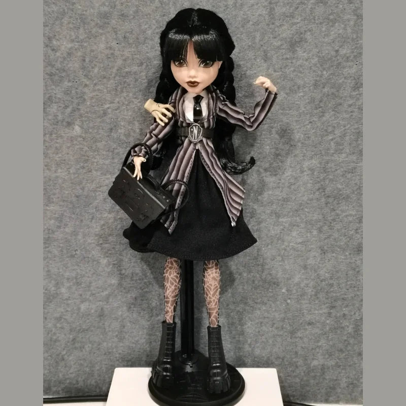 Barbie 100% Original Extra Joint Moveable Dolls Wednesday Addams for Girls Articulated Dolls for Girls Birthday Christmas Gifts SS69