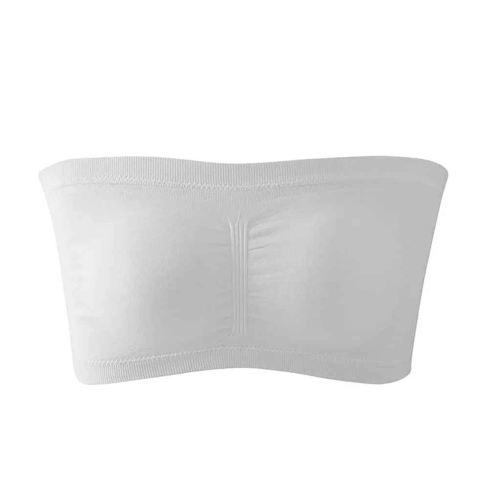 DOIAESKVE Large Size plus Wireless Tube Top Strapless Bra Women's Seamless Bandeau Bra Comfortable Underwear for Big Size Women