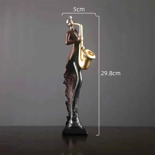 Vintage Musical Instrument Resin Figure Ornaments Figurines Home Decoration Accessories for Living Room Ornaments for Home Decor