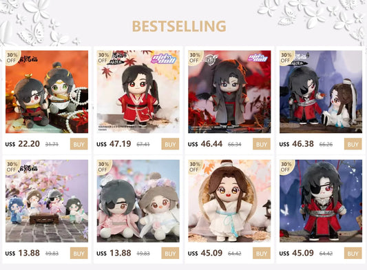 Anime Tian Guan Ci Fu Xie Lian Plush Doll TGCF Stuffed Toy Plushies Heaven Official’s Blessing Change Suit Dress Up Toy 20cm SS69