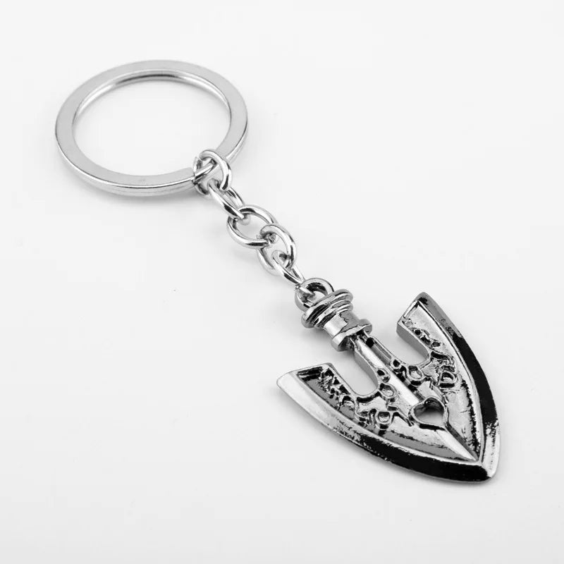 Metal Arrow Figure JoJo Bizarre Adventure Figurine Keychain Kujo Jotaro Pendant Chain Charms Key Ring Anime Jewelry Accessories