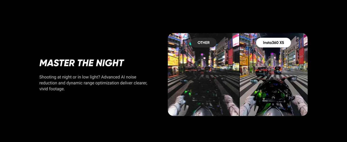 Insta360 X5 - Waterproof 8K 360° Action Camera, Leading Low Light, 3-Hour,Triple AI Chip Design Battery,