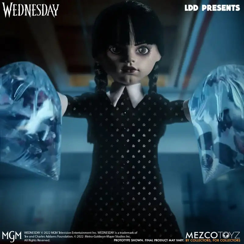 In Stock Genuine Mezco Live Dead Doll Ldd Wednesday Adams Family 10 Inch Mobile Doll Collection Toy Horror Gift SS69