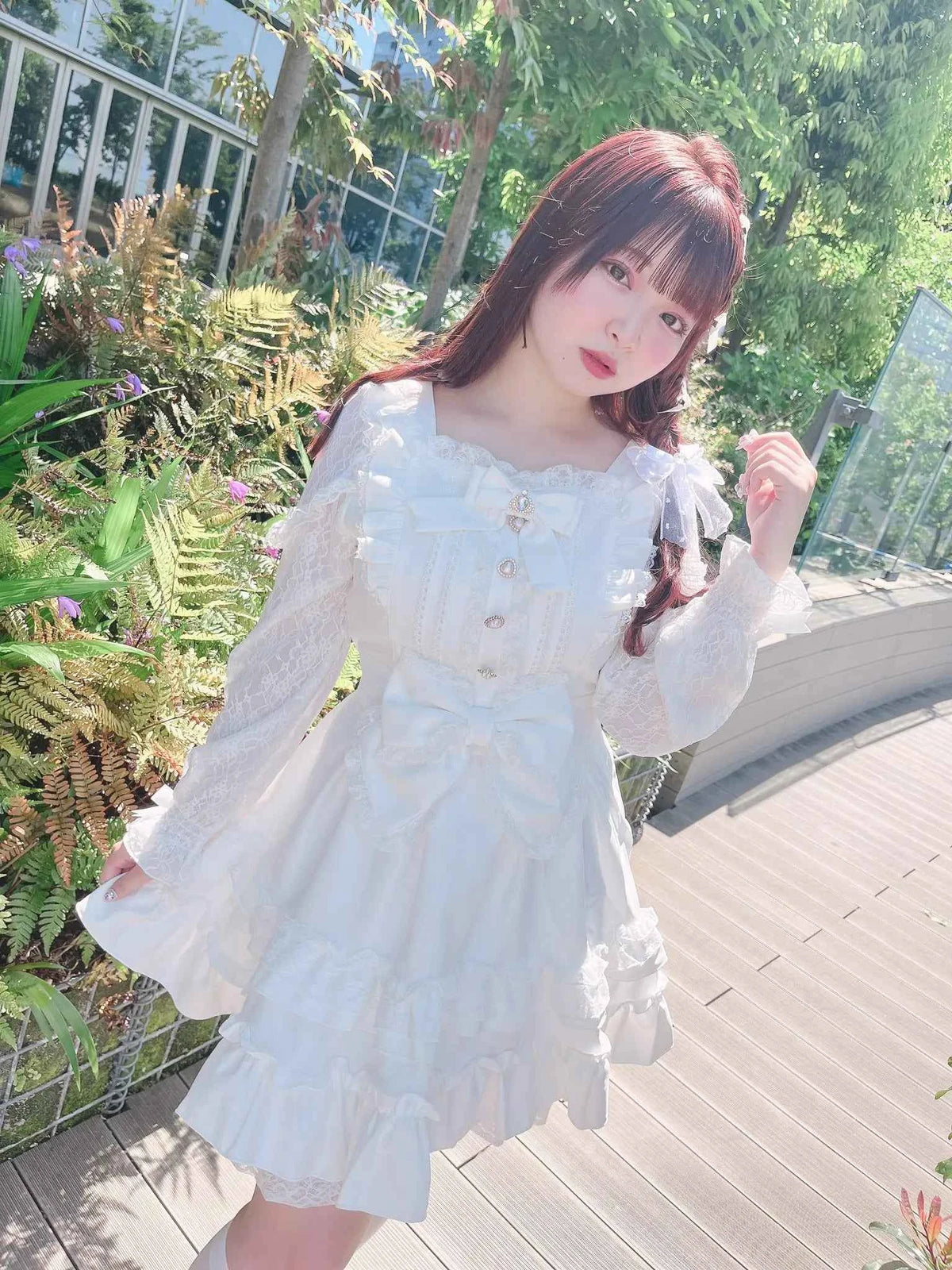 Japanese Liz Dresses Women Autumn New Girl's Sweet Cute Bud Mini Series Mass Production Angel Small Cake Dress Bow Lolita Dress