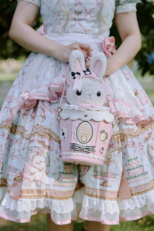 Japanese Original Lolita Cartoon Cute Rabbit Plush Shoulder Bag Sweet Kawaii Jk Uniform Oblique Span Bag