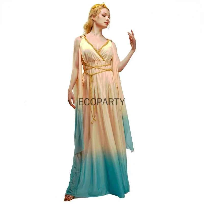 SS69 Greek Goddess Costume for Women, Polyester Blend Cosplay Dress Set