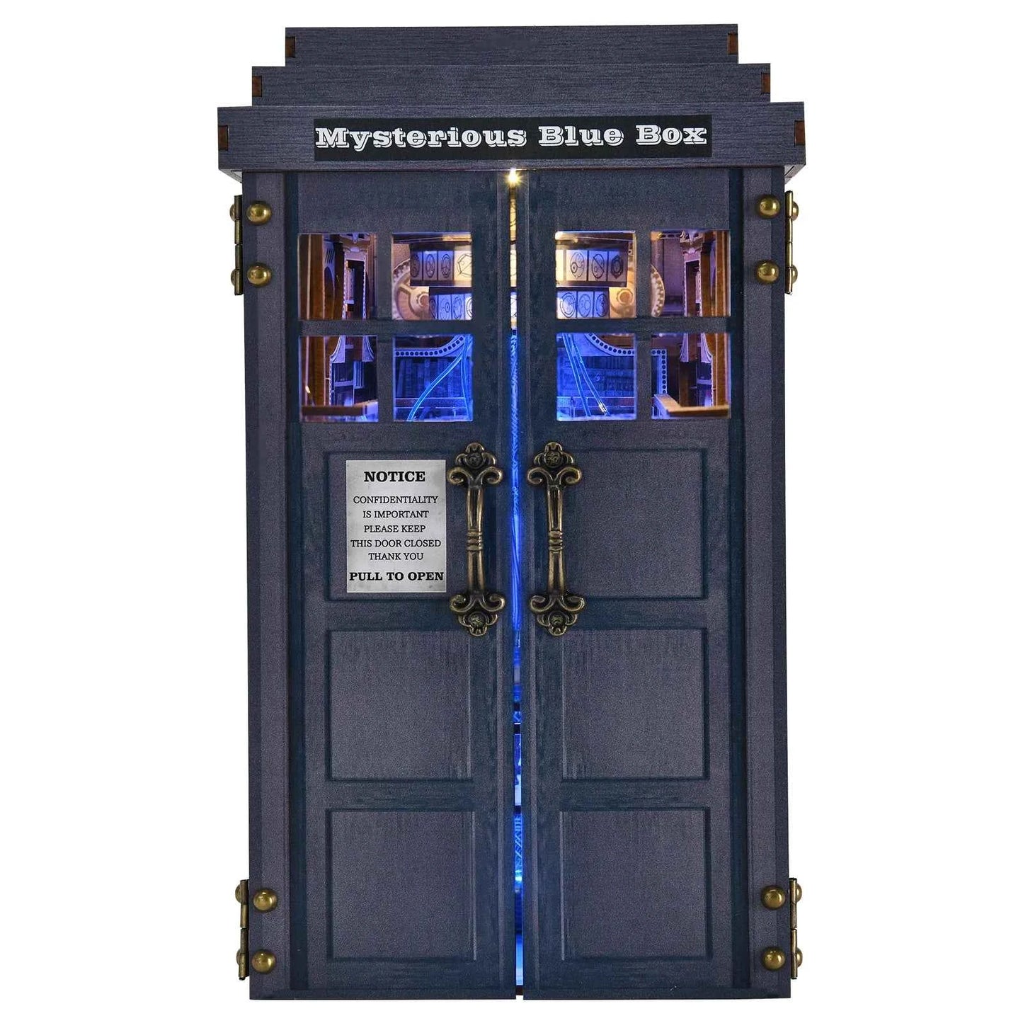 Book Nook Kit Mysterious Telephone Booth DIY Wooden Puzzle Handmade Bookshelf Dollhouse Model Bookend Building Home Decoration