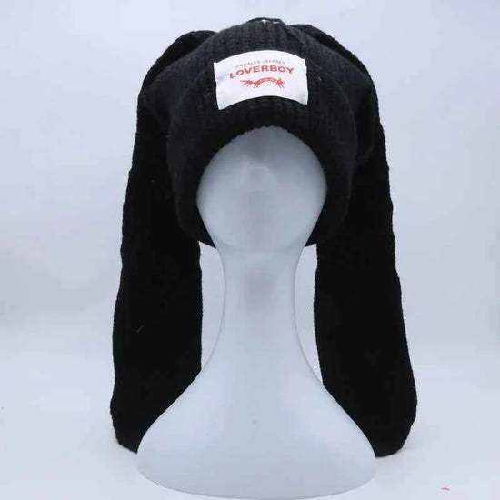 Long fox Ears Knitted Hat Men Women Rabbit Ear Warm Crochet Beanies Kpop Hip Hop Hat Winter Skullies Cap Y2k Christmas Gifty
