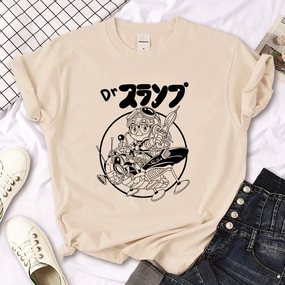 Arale T-shirt female designer Japanese women's casual loose fitting T-shirt girl designer Harajuku clothing SS69 11.69 11678kaqise / M