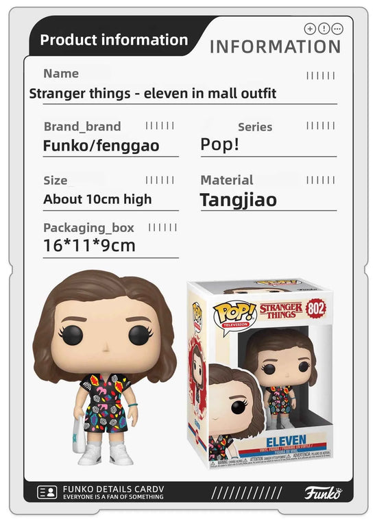 Genuine Edition FUNKO POP《Stranger Things: Eddie, Dustin, Eleven》Action Desktop Decoration Ornament Model Toys Collectible Model