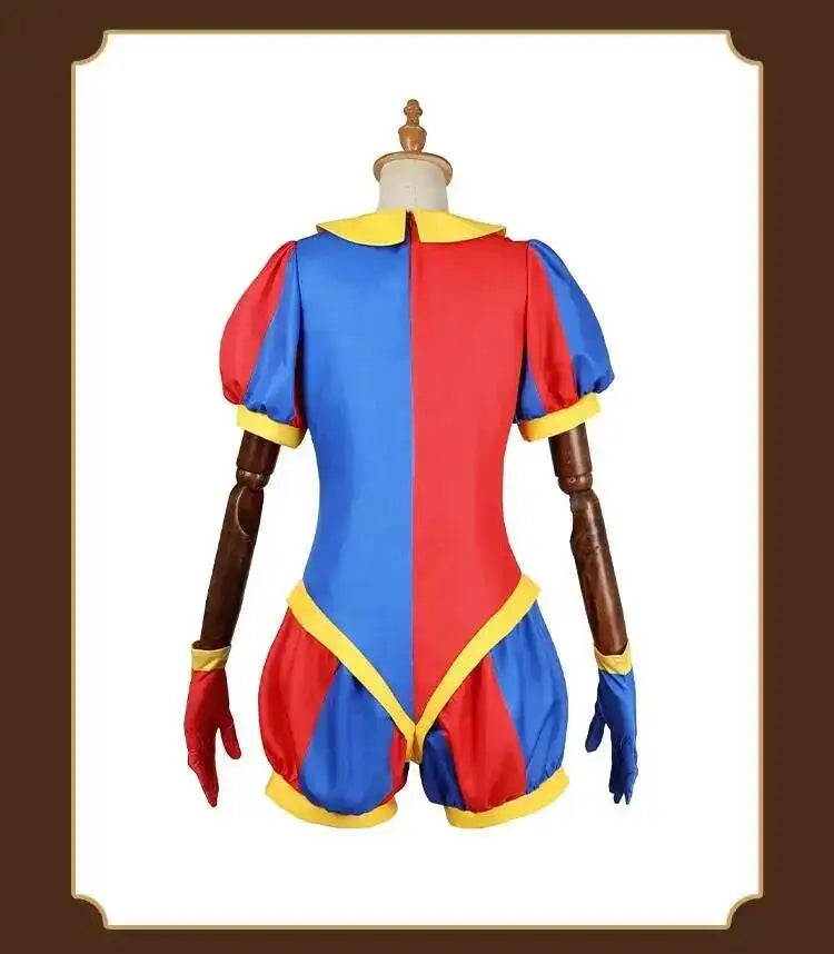 SS69 The Amazing Digital Circus Pomni Cosplay Costume Polyester Uniform Set