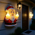 Humorous Glowing Santa Claus Middle Finger Decoration Porch Bedroom Festival Diy Decorative Pendant Party Props Christmas Gifts