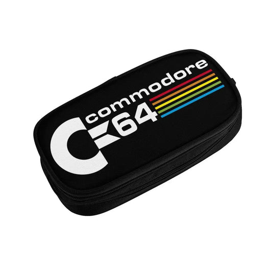 Custom Kawaii Retro Commodore 64 Pencil Case for Girls Boys C64 Amiga Computer Large Capacity Pen Box Bag Stationery SS69