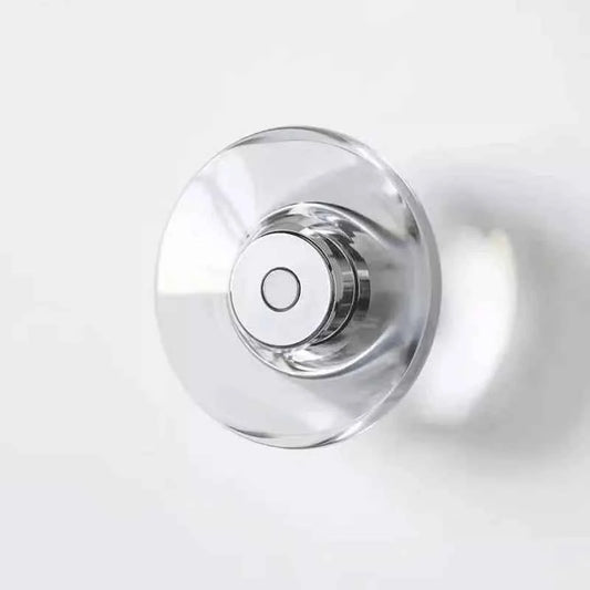 Modern Round Crystal Bedside Lamp Bedroom Living Room Italian LED Sconce Minimalist Art Circular Corridor Mirror Wall Lights