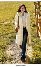 Semir Women's Long Hooded Down Jacket - 90% Duck Down