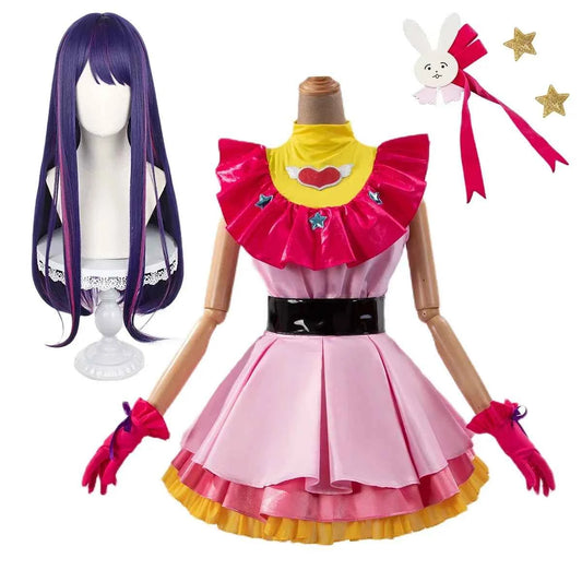 Ai Hoshino Cosplay Costume Anime OSHI NO KO Dress Lolita Skirt Uniform Halloween Party Clothes for Girl Women Kids