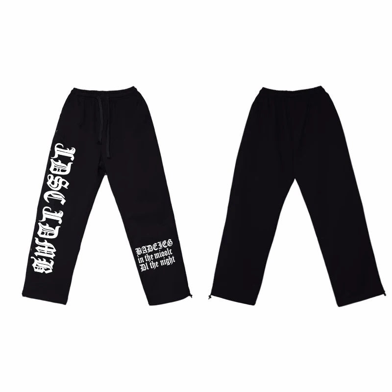 2024 Spring Summer New Sports Pants for Women American Street Trendy Wide Leg Pants Women Fun Print Design Woman Trousers - SS69