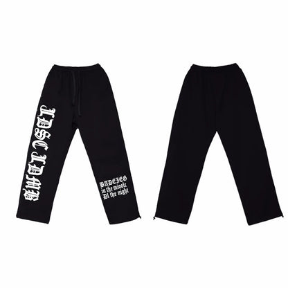 2024 Spring Summer New Sports Pants for Women American Street Trendy Wide Leg Pants Women Fun Print Design Woman Trousers - SS69