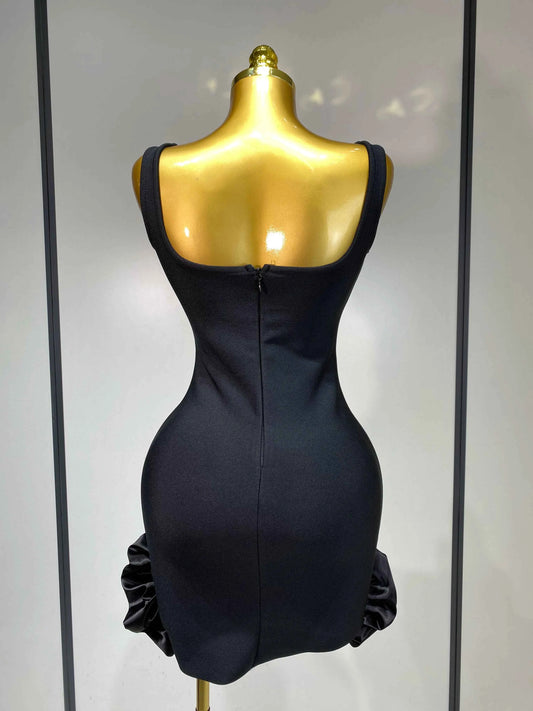 Women Sexy Square Collar Sparkly Rhinestone Bodycon Mini Bandage Dress Celebrate Evening Party Elegant Luxury Birthday Dress