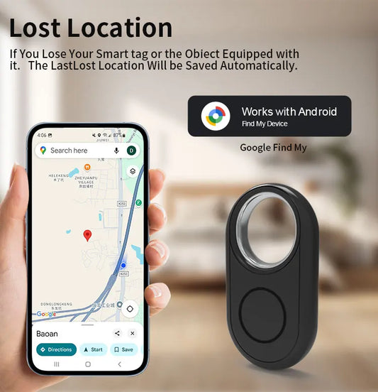 GPS Tracker for Samsung Android Tracker Work with Google Find Hub Bluetooth Locator Finder Bag Key Global Anti-lost Smart Tag