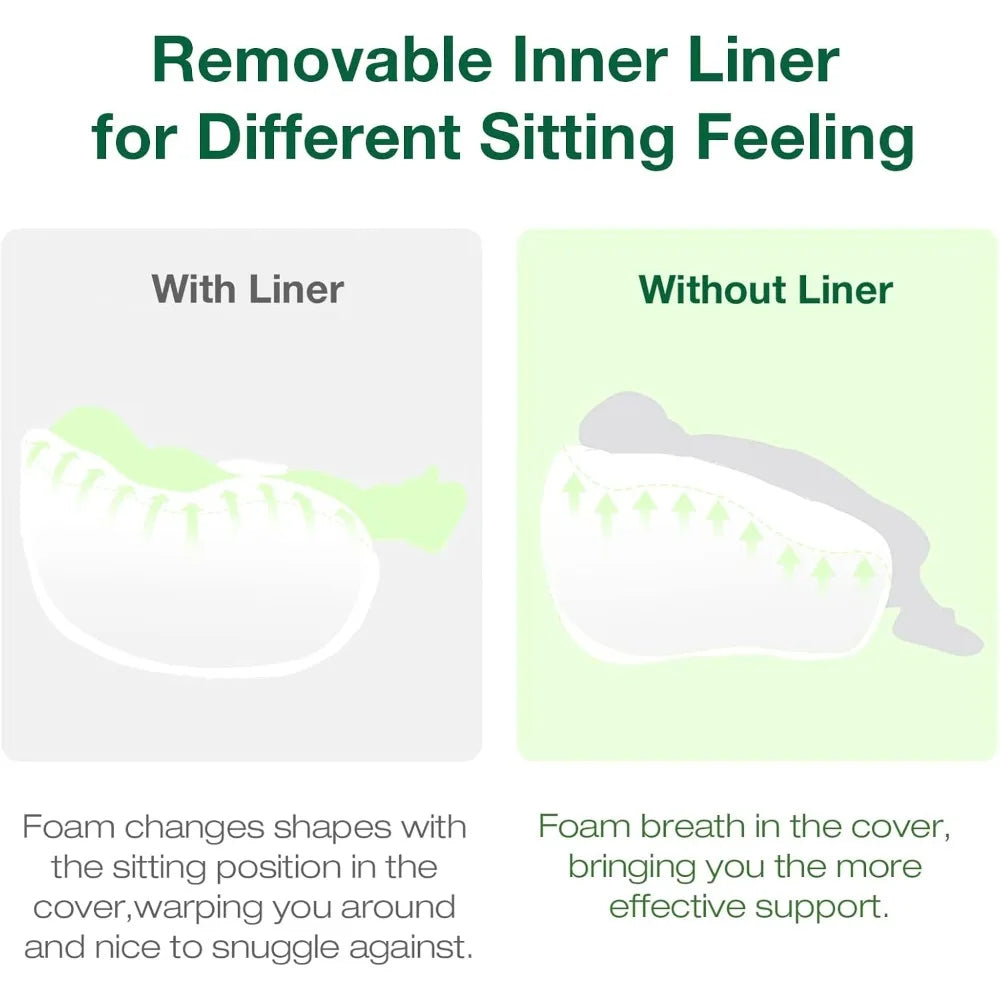 5 Large Memory Foam Filled Bean Bag Chairs for W/Filling,Ultra Soft Dutch Velvet Cover,Round Fluffy Lazy Sofa for Living Room