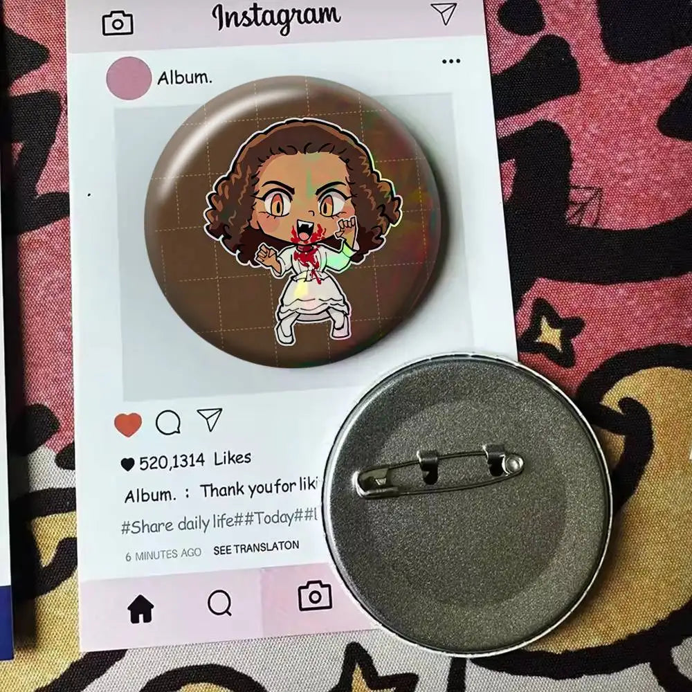 Movie Interview with the Vampire   Laser Badge Applicable For Backpack Clothes Hats Decor Creative Accessories