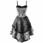 Halloween Cosplay Costume Lace Gothic Vintage Dress Women Irregular Sleeve Dresses Robe Medieval Ghost Vampire Clothing