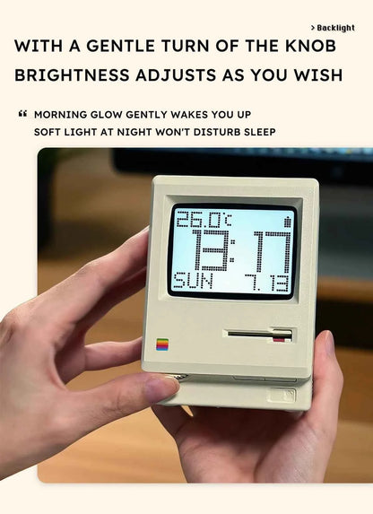 60 hours Standby Retro Maclock Alarm Clock Student Specific Wake-Up Artifact Desktop Decor Electronic Display Creativity Clock