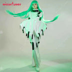 Miccostumes Women's Anime Cosplay Jumpsuit with Choker and Stockings