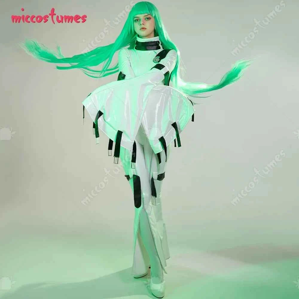 Miccostumes Women's Anime Cosplay Jumpsuit with Choker and Stockings